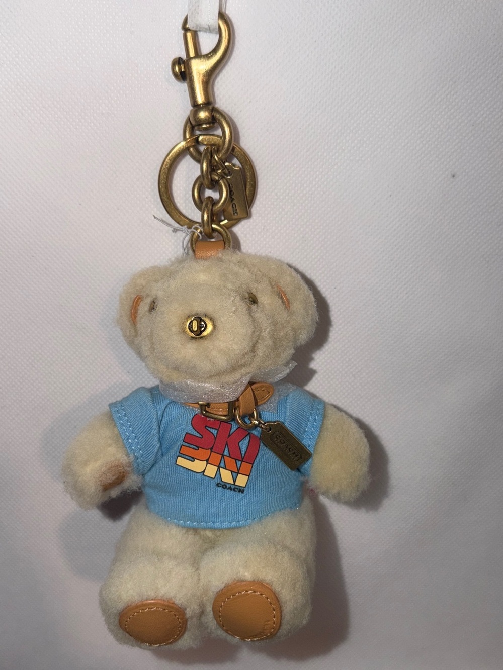 COACH Shearling Ski Bear Charm